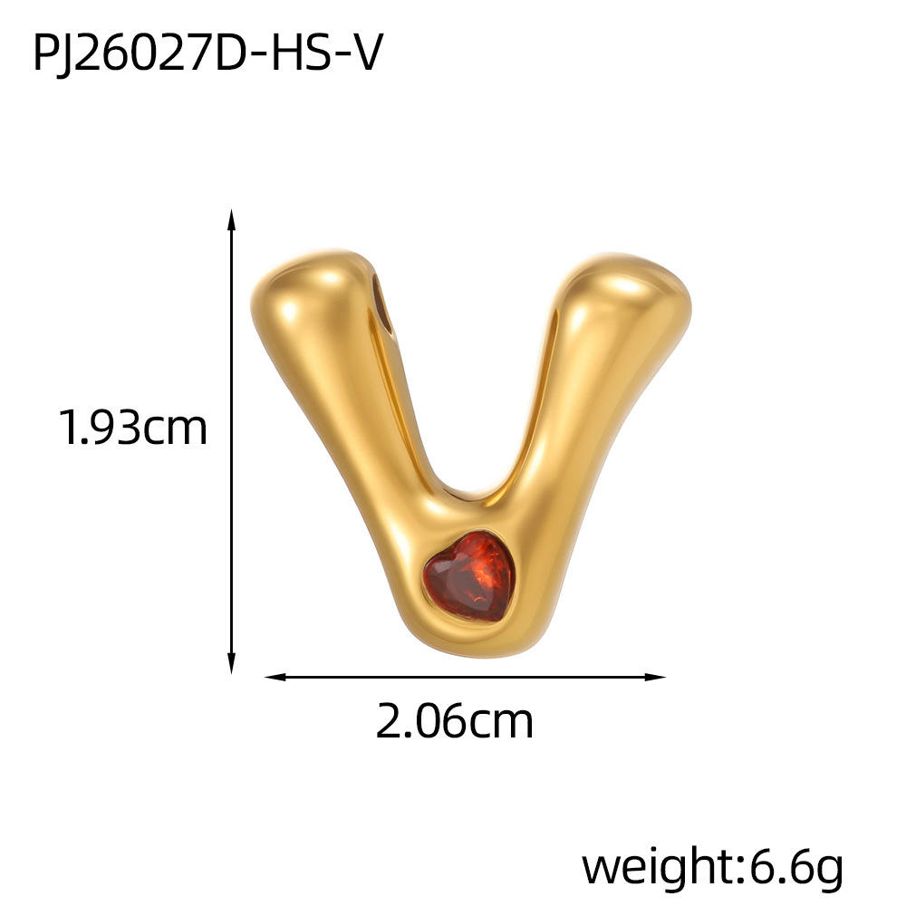 Red zirconium letter-v (inner hole diameter 3mm)