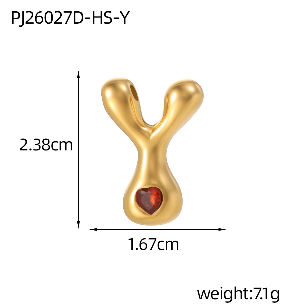 Red zirconium letter-y (inner hole diameter 3mm)