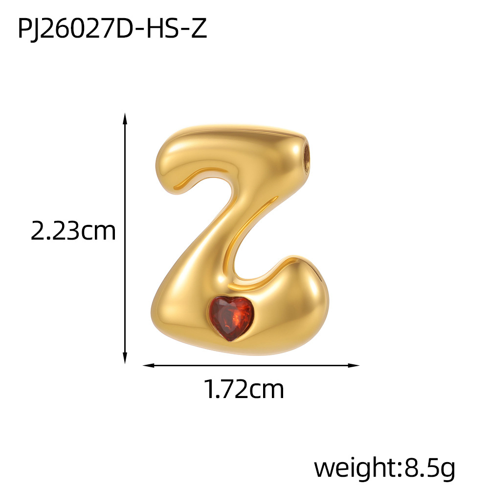 Red zirconium letter-z (inner hole diameter 3mm)