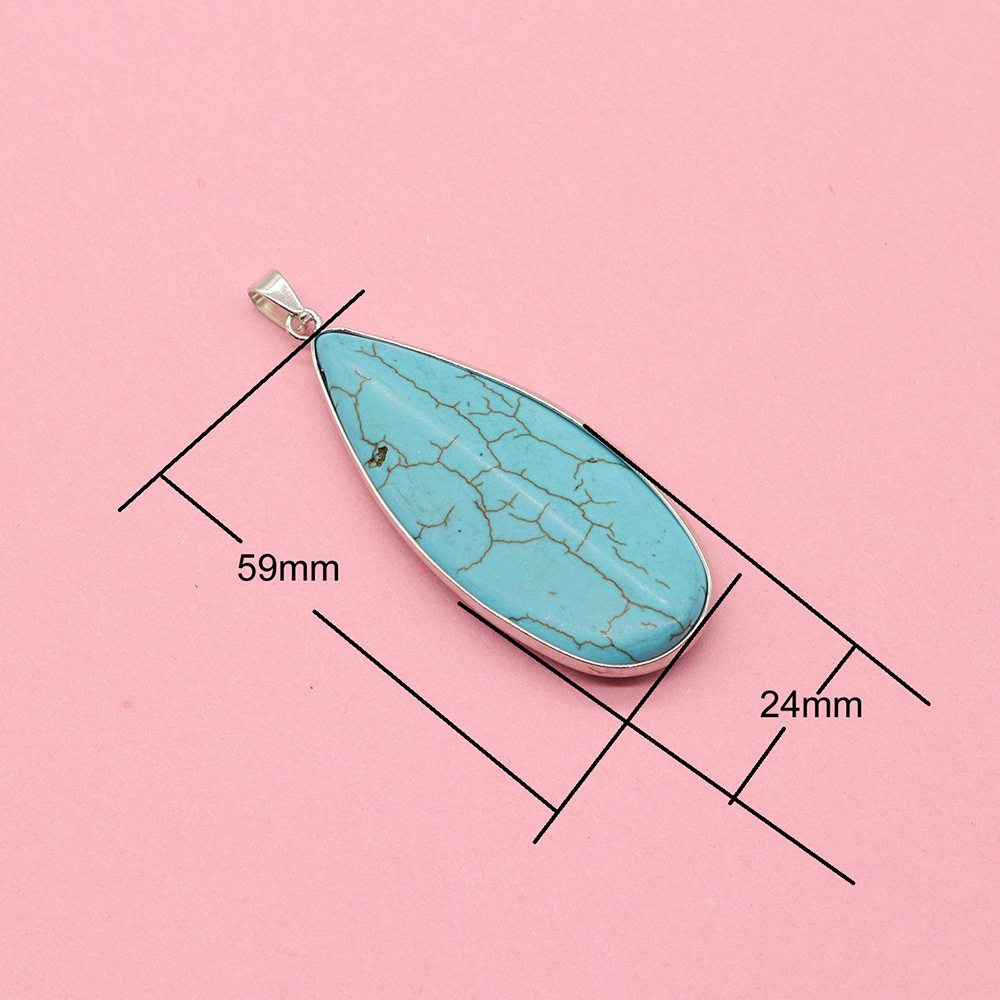 No. 8 silver drop shape 24x59mm, 12.8g