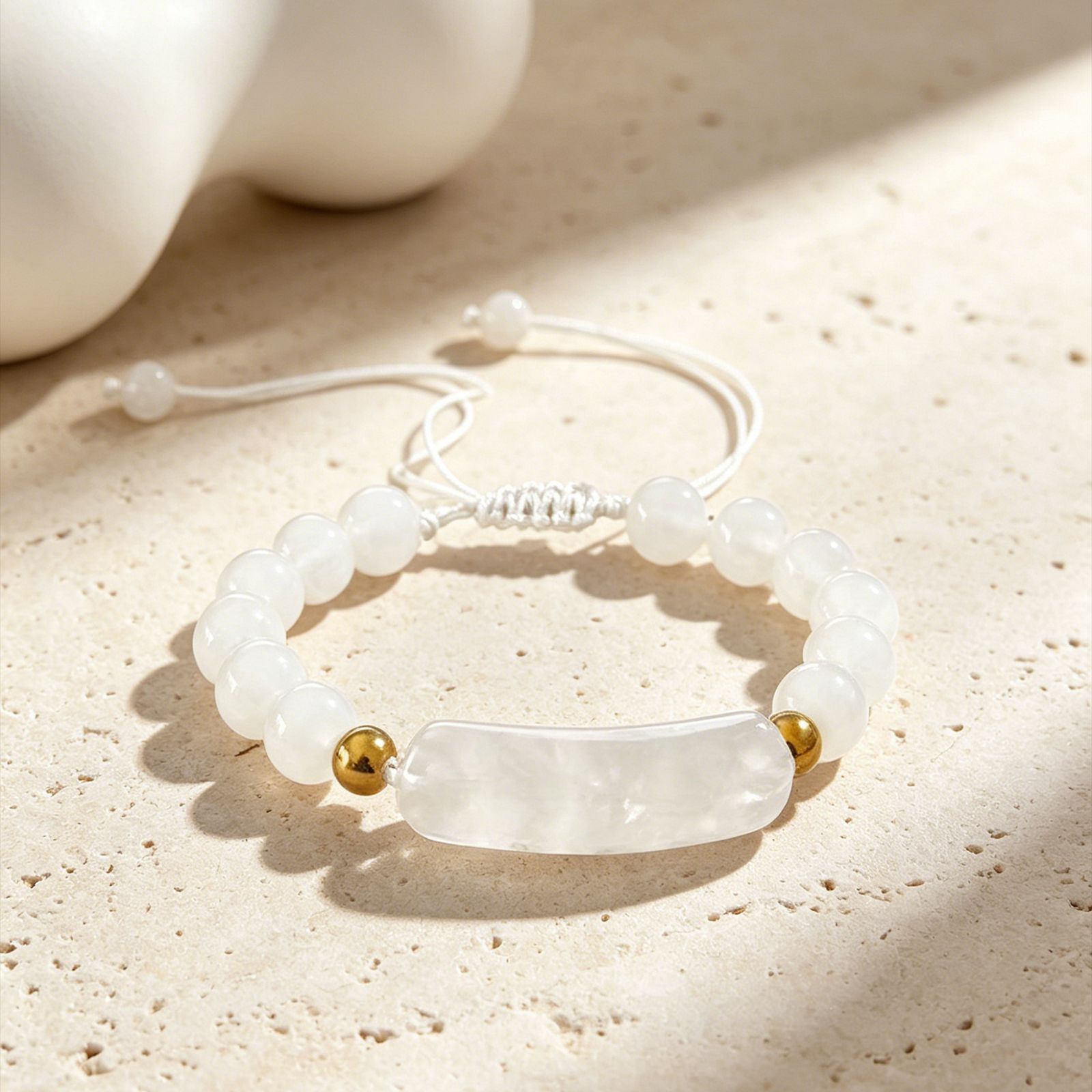 Changqiao brand milky white stone bracelet