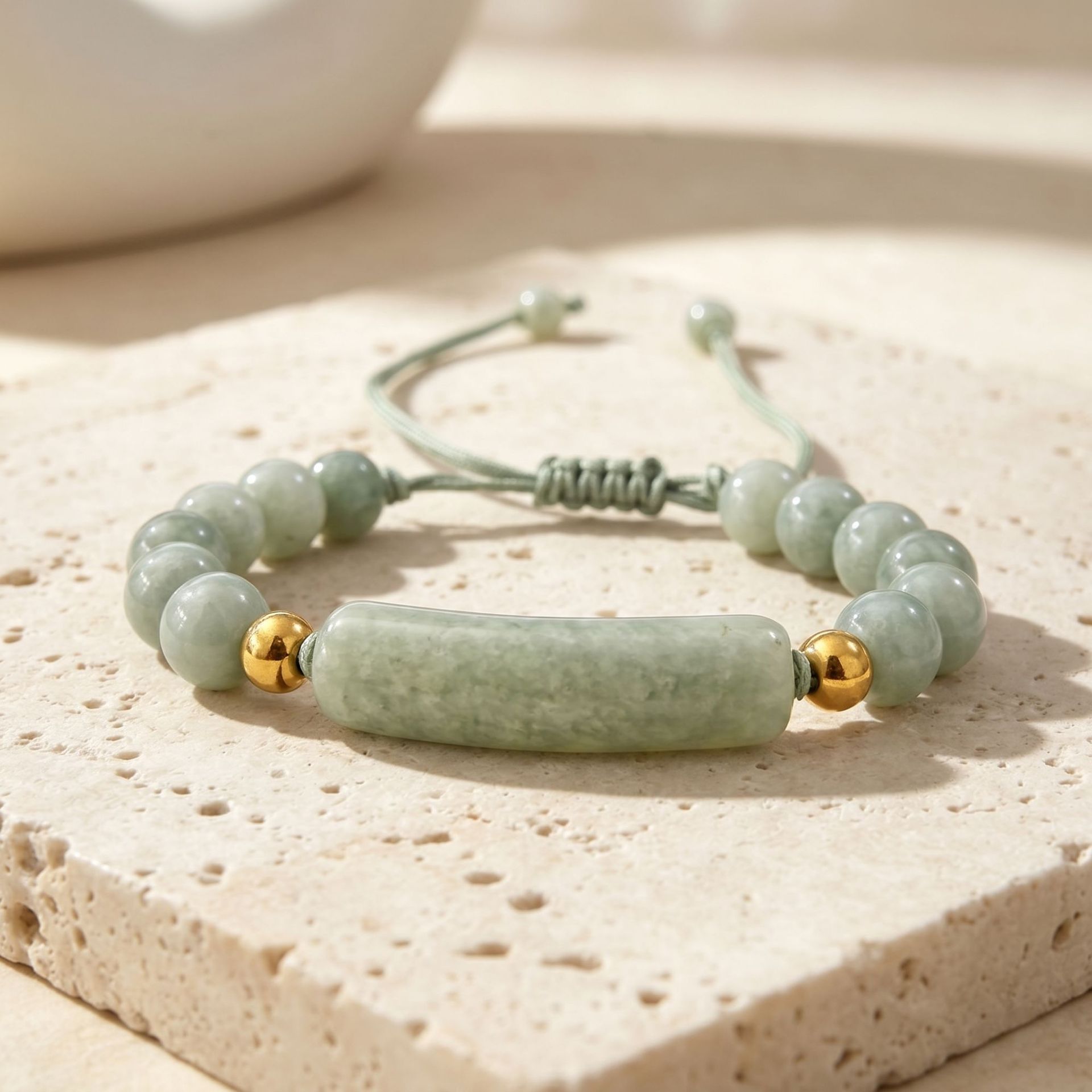 Changqiao brand light green stone bracelet