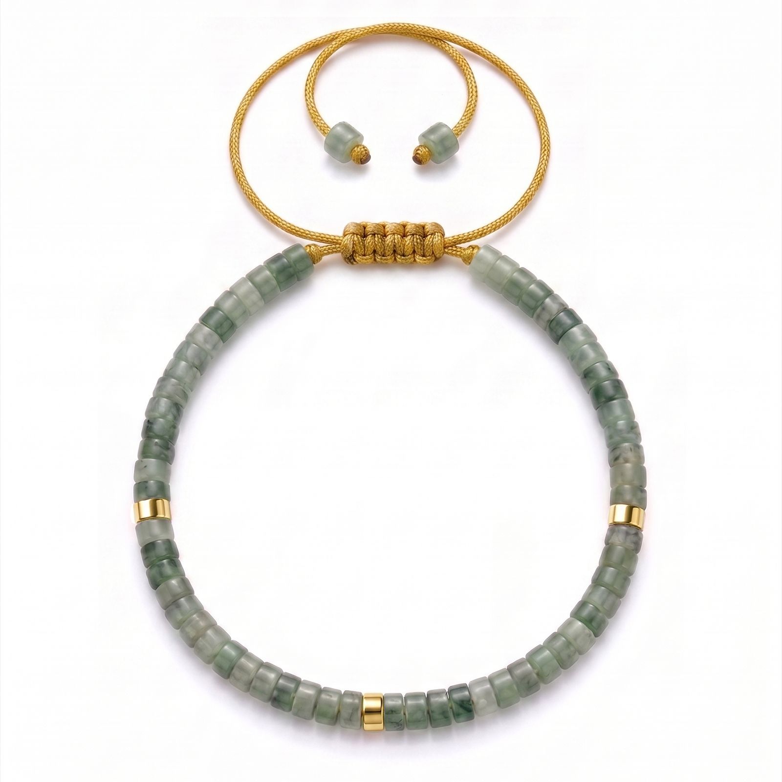 Natural stone green stone beaded bracelet