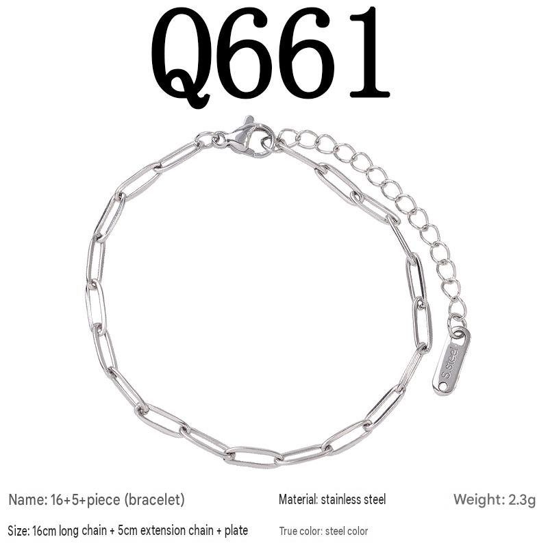Q661/16 5piece bracelet/steel color