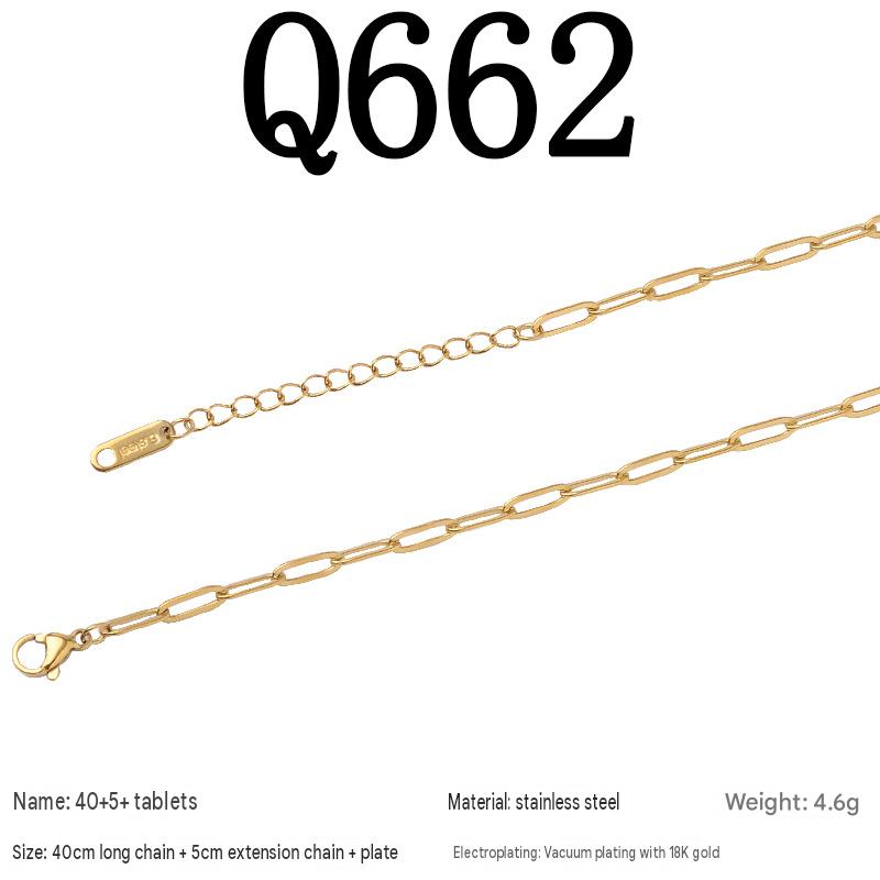 Q662/40 5piece necklace/empty plated with 18k real gold