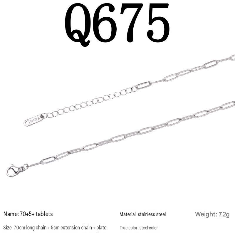 Q675/70 5piece necklace/steel color