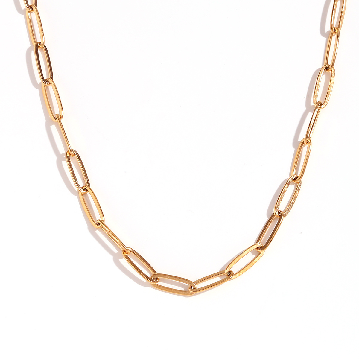 4.4mm paperclip chain-gold waist chain -80cm  10cm