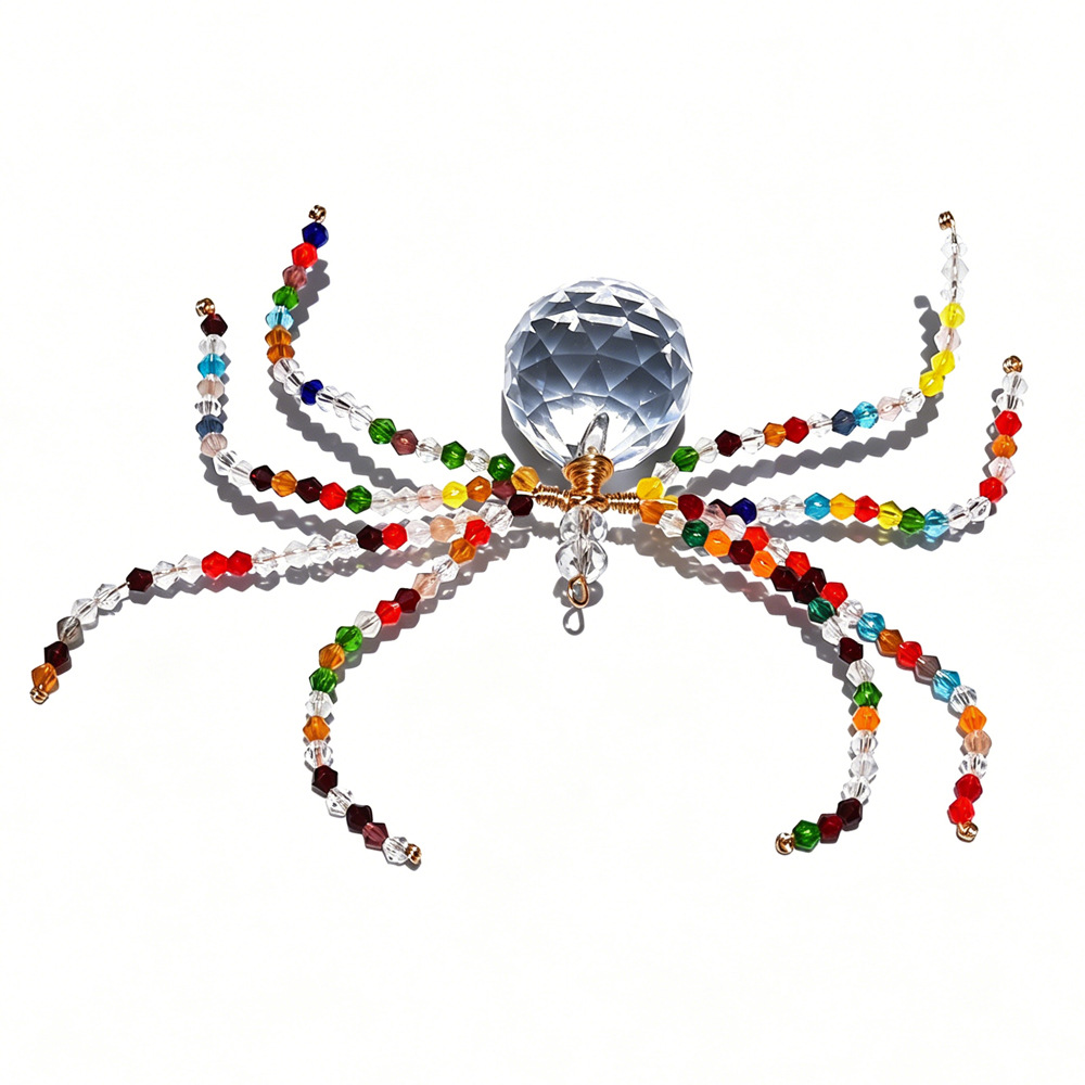 Large colorful flower spider