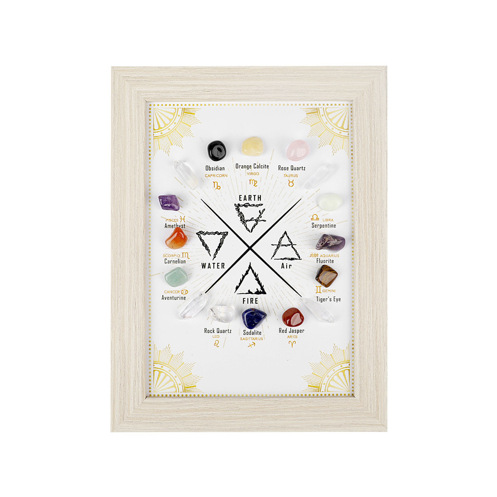 Twelve constellations crystal pillar model
