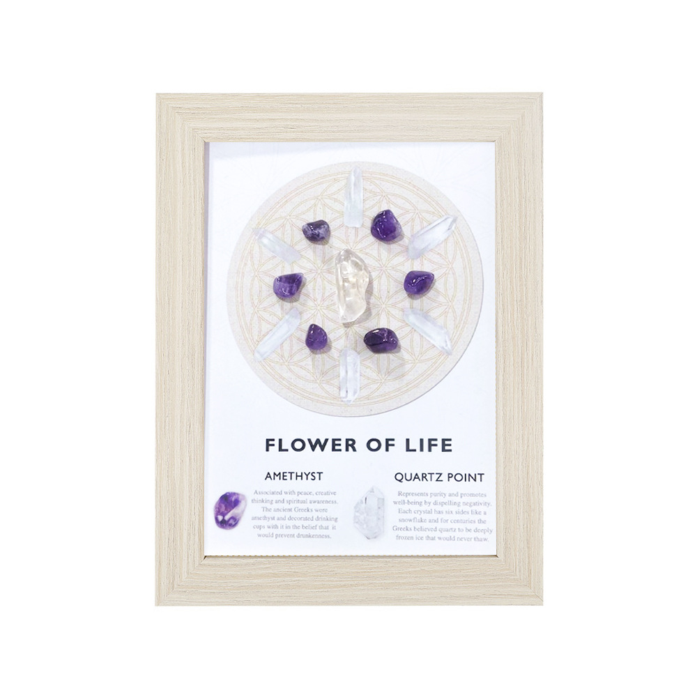 Amethyst crystal column flower style