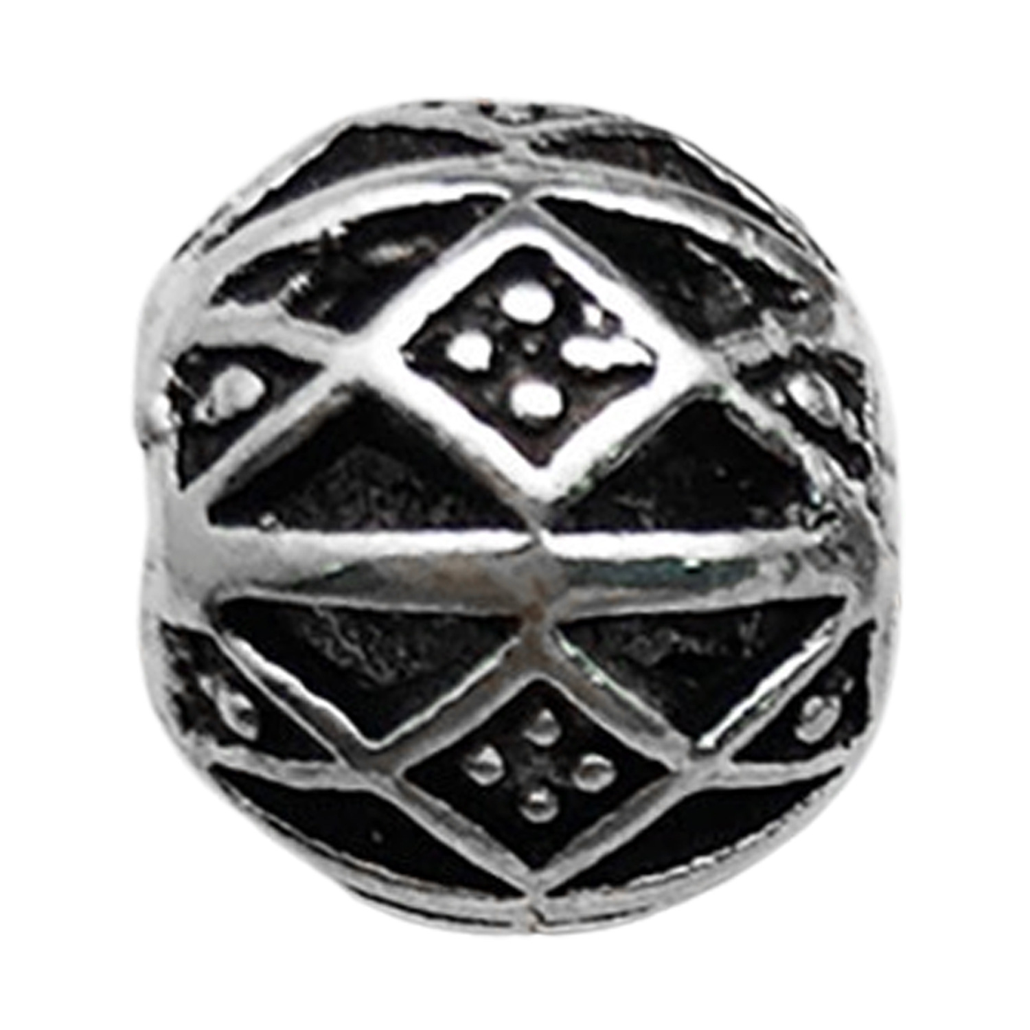 1 hollow square rhombus with dotted flower shape 9x11mm-1.3g-hole 4.8-16637