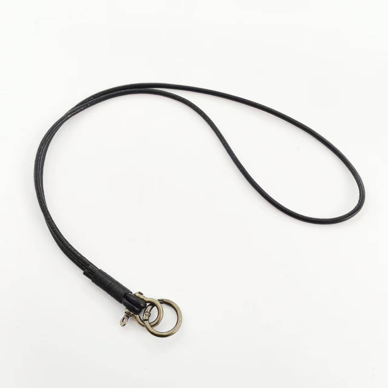45cm Black horseshoe buckle necklace 4mm
