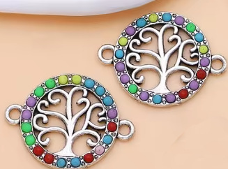 Colored diamond circle tree