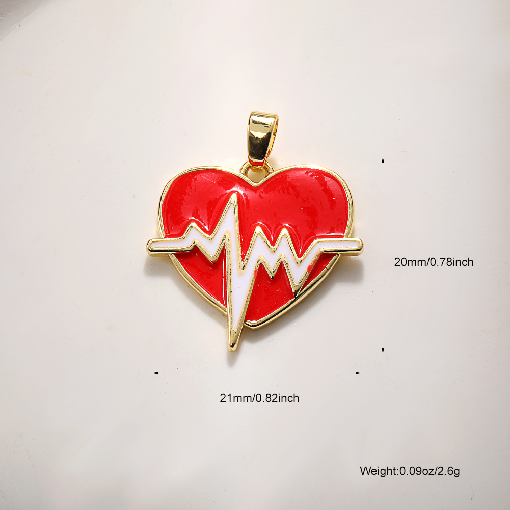A976 dripping oil red peach heart