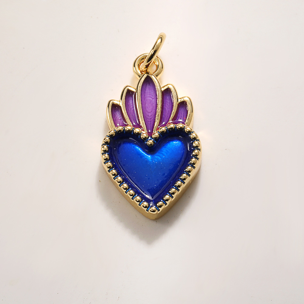 A982 dripping oil blue radish love heart