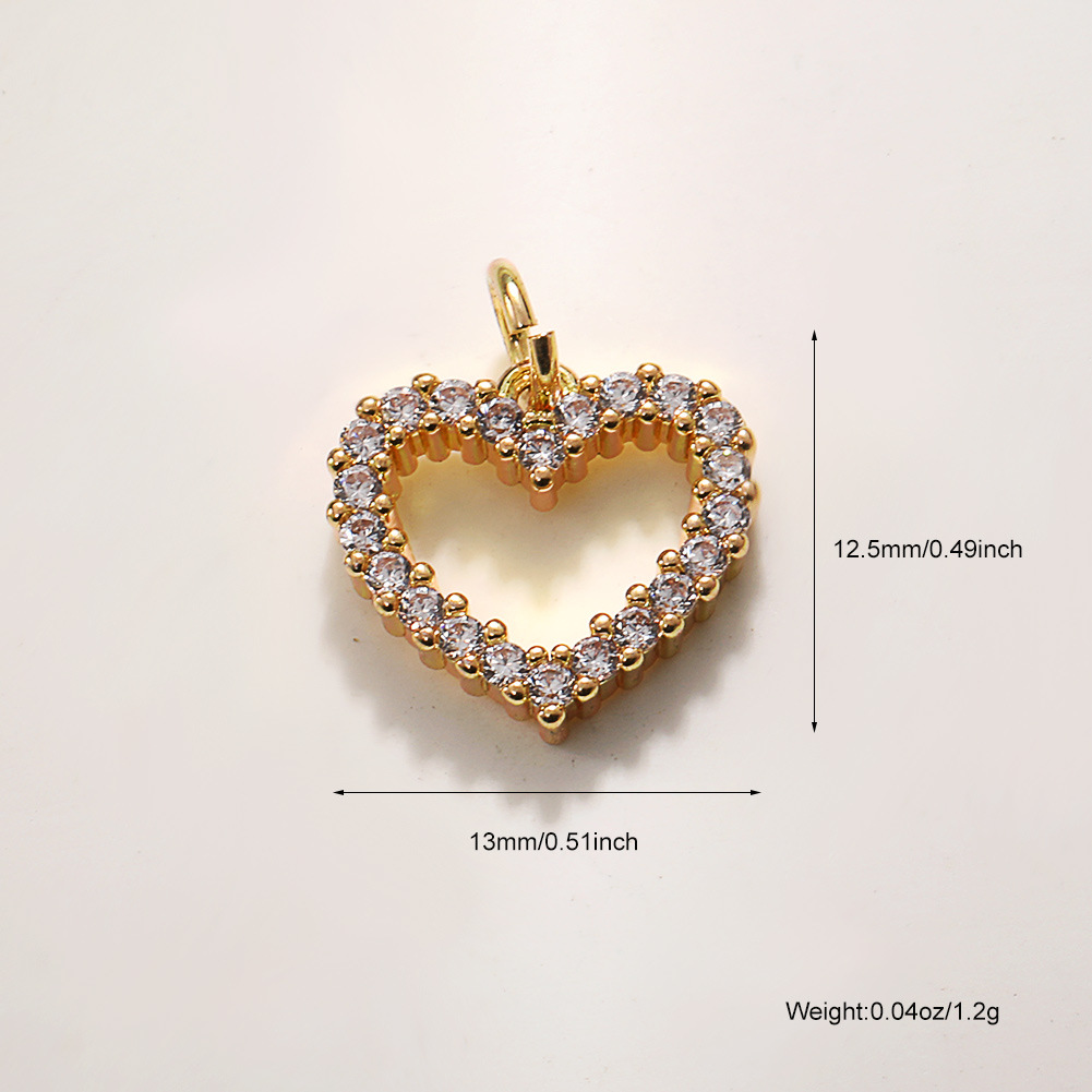 A985 golden zircon heart