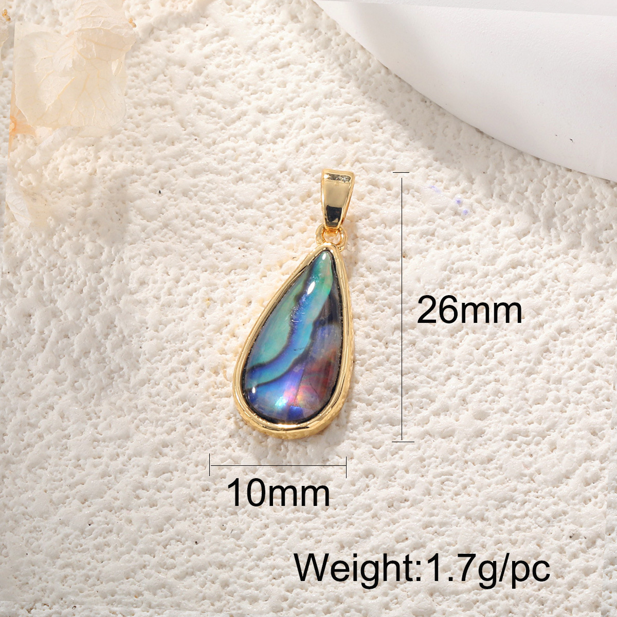 A0318 abalone shell water drop