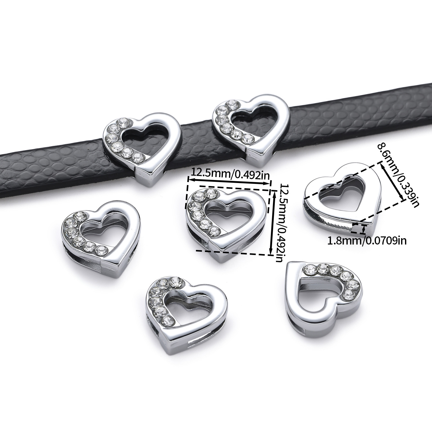 Half diamond heart