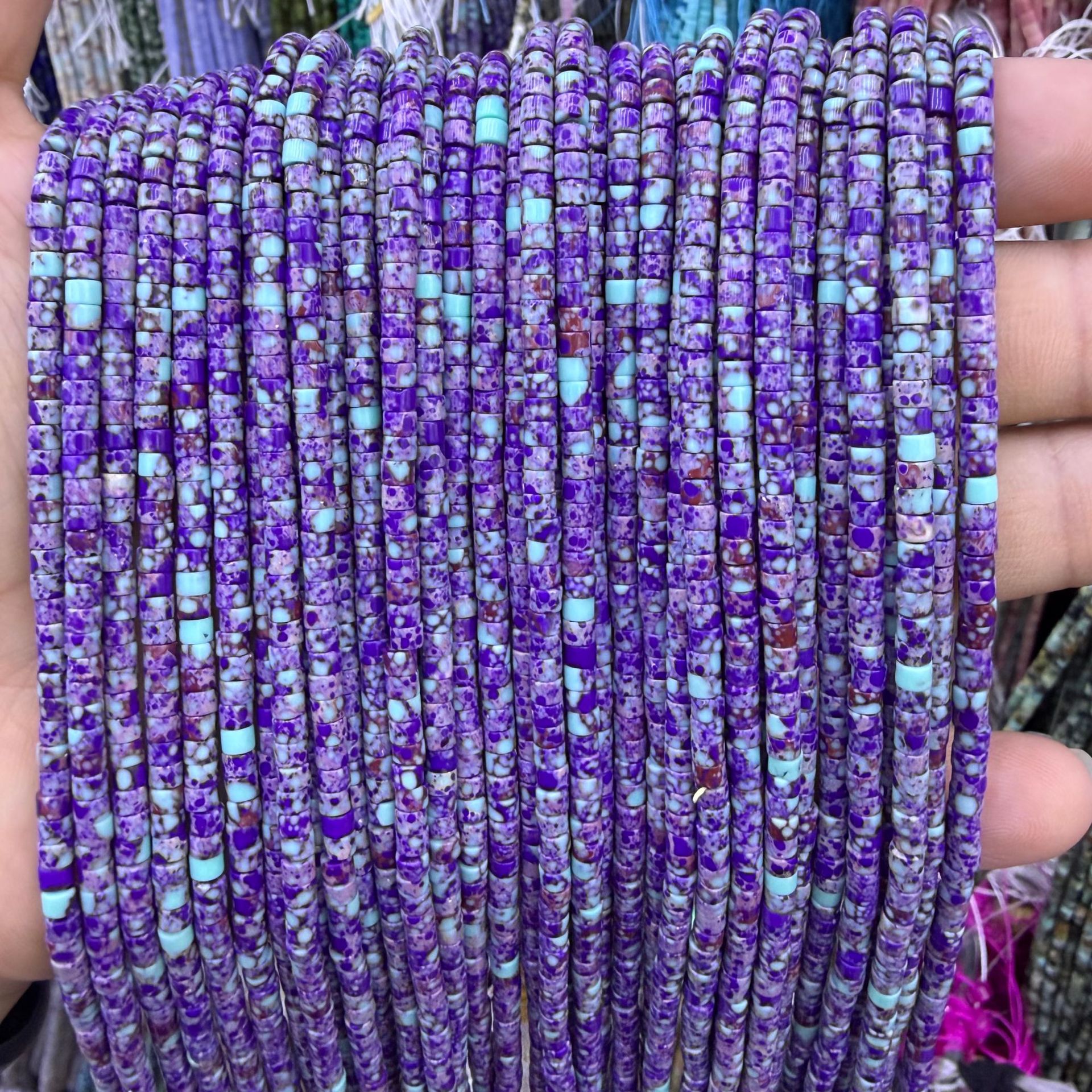 Purple and white emperor stone
