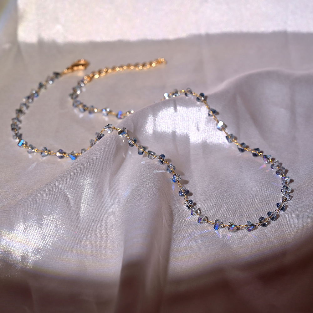 5-gold chain haze blue (semi-transparent blue)