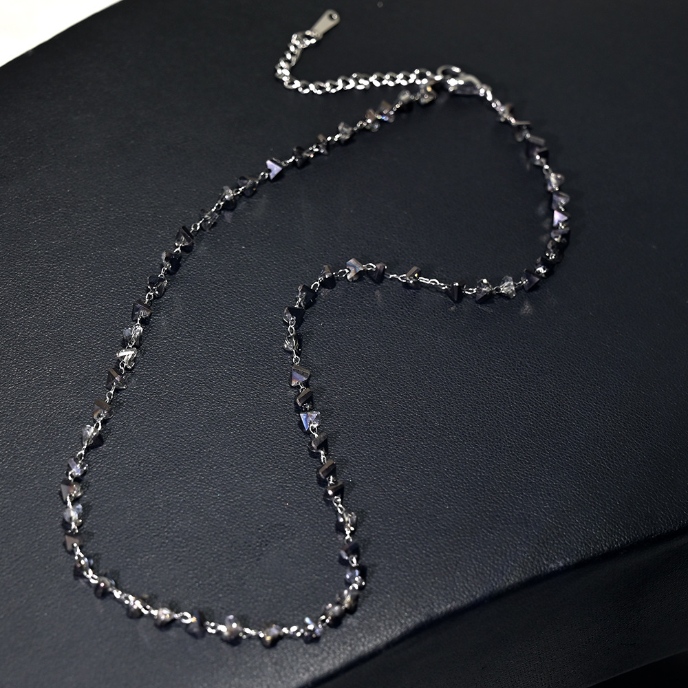 20-silver chain semi-transparent black