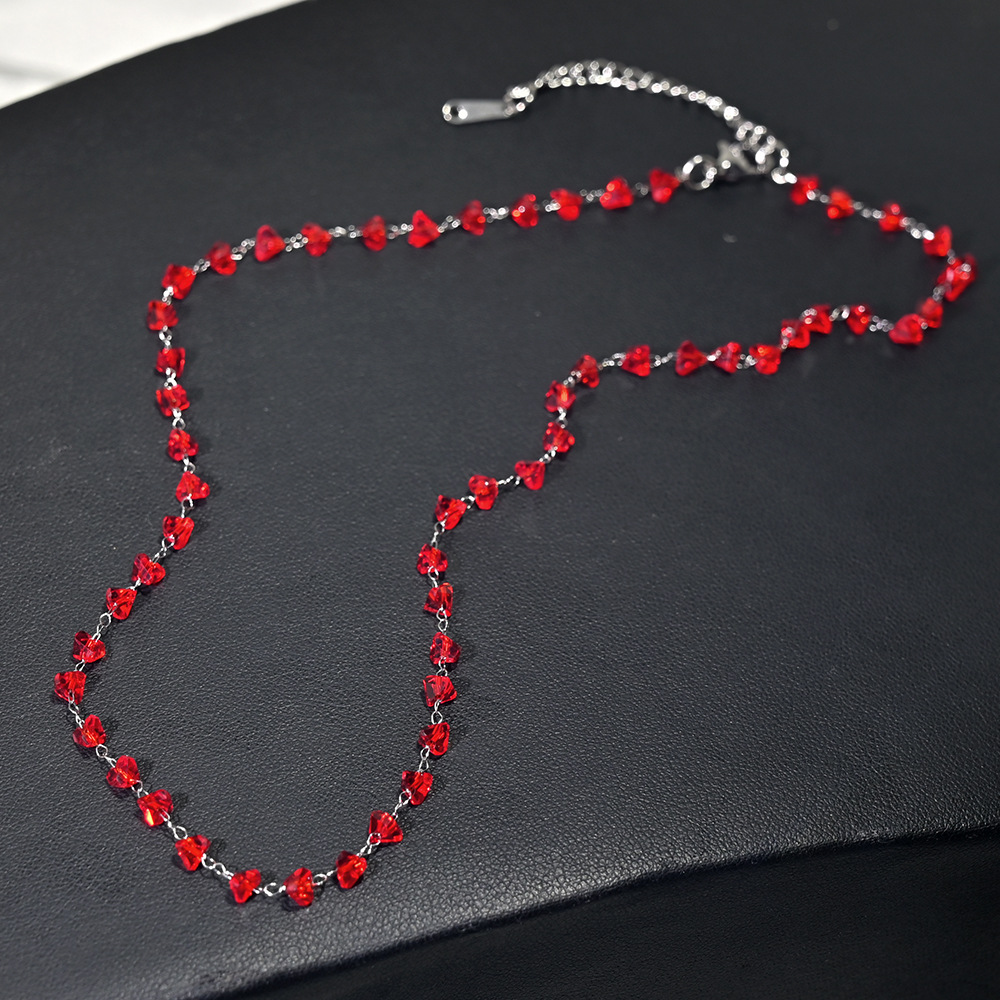 30-silver chain bright red