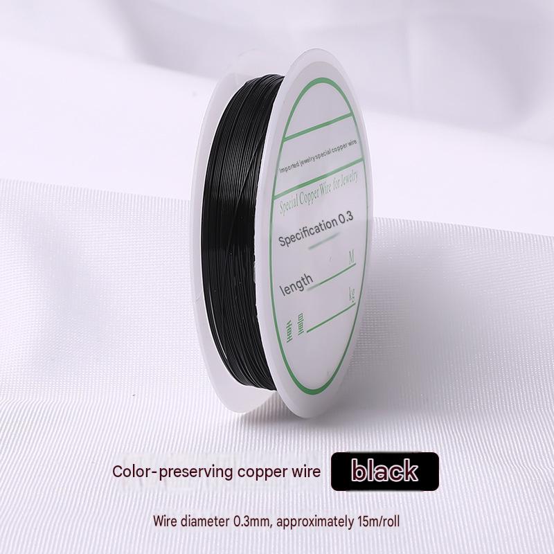 black/wire diameter 0.3mm about 15m /roll