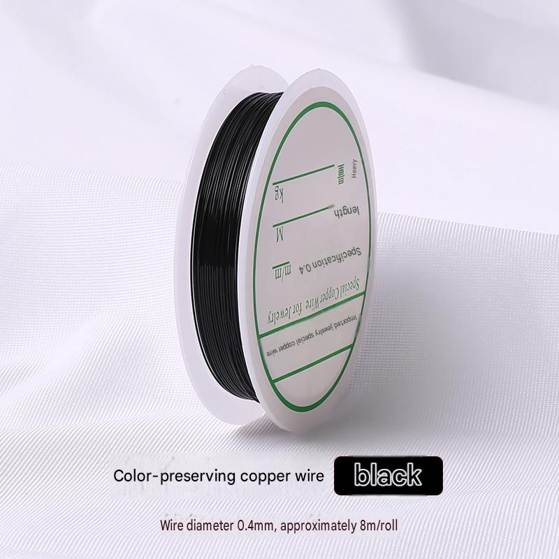 black/wire diameter 0.4mm/about 8m /roll