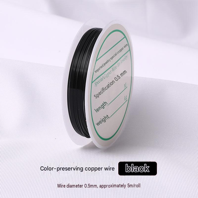 black/wire diameter 0.5mm/about 5m /roll