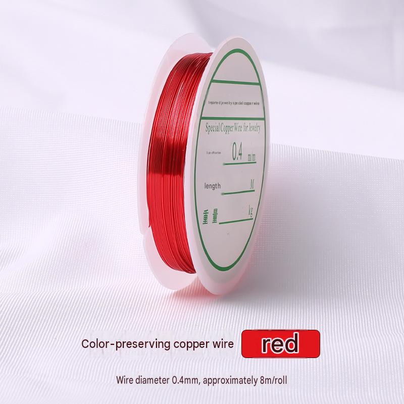red/wire diameter 0.4mm, about 8m /roll