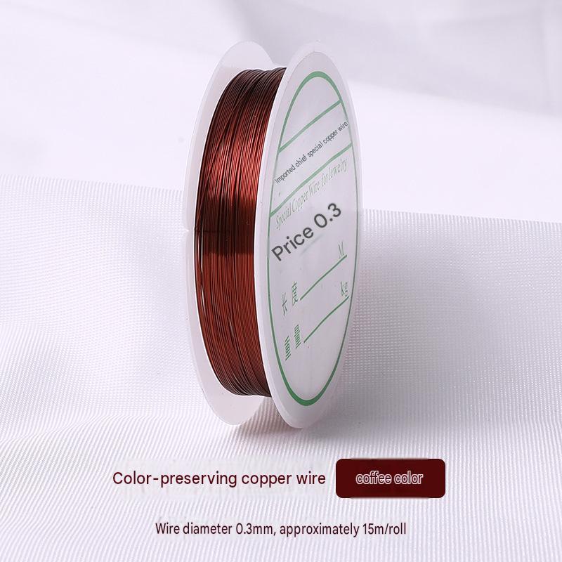 coffee color/wire diameter 0.3mm, about 15m / roll