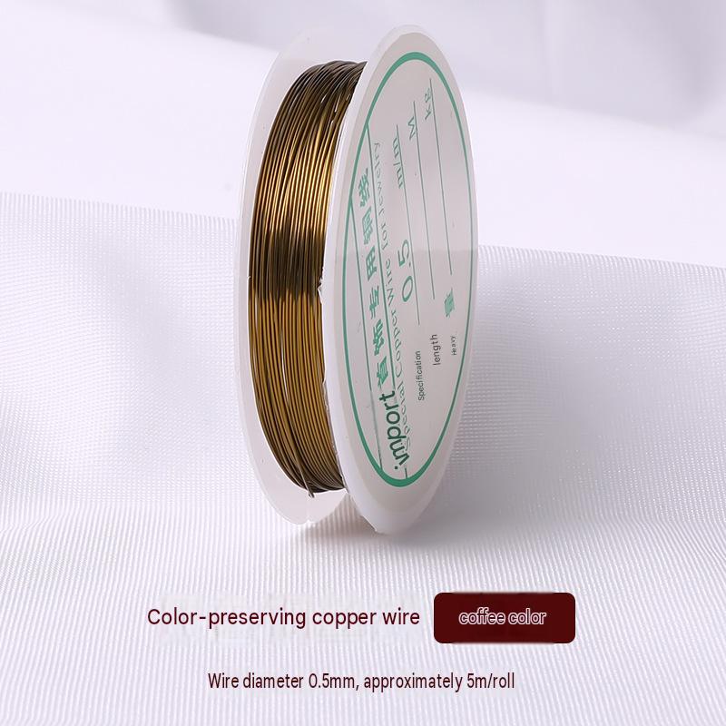 coffee color/wire diameter 0.5mm about 5m / roll