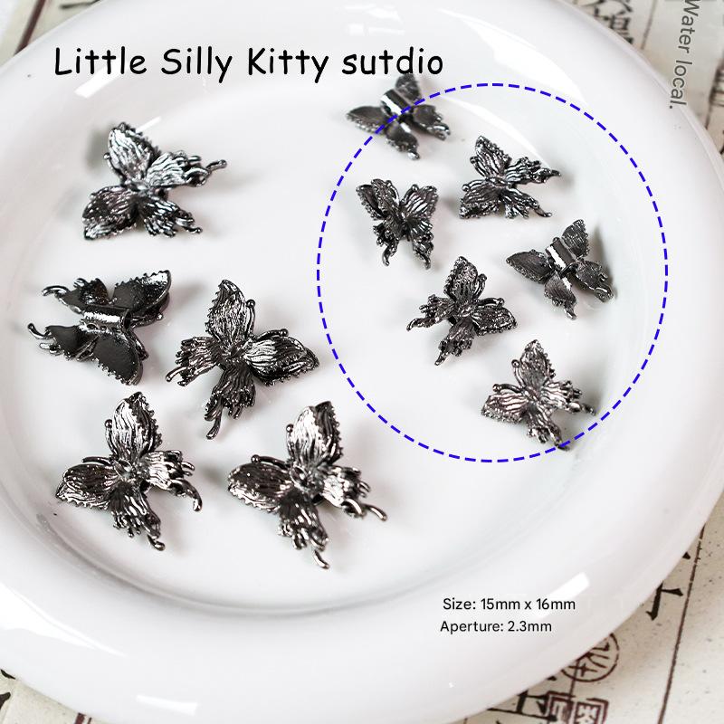 3pcs small gun black butterflies