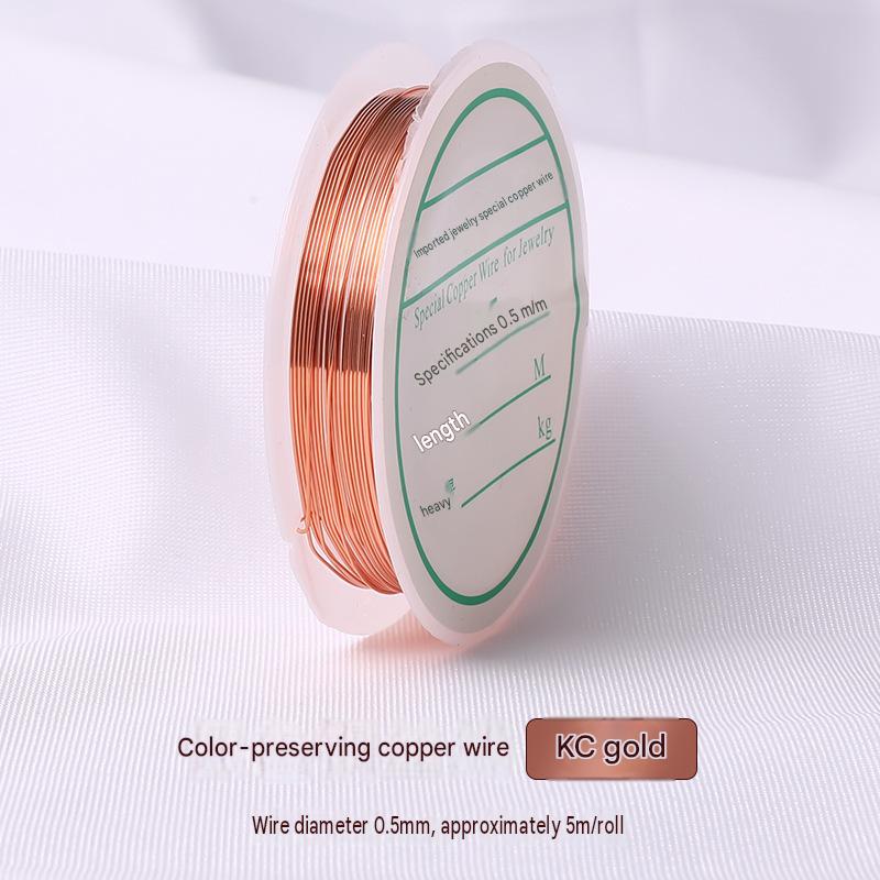 kc gold/wire diameter 0.5mm, about 5m / roll
