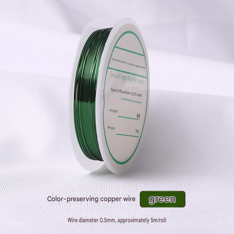 [upgraded color retention] copper wire/green/wire diameter 0.5mm/about 5m /roll