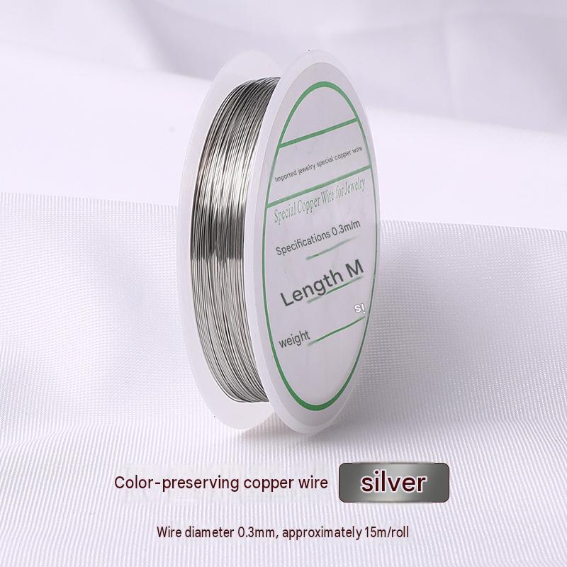 silver/wire diameter 0.3mm about 15m / roll