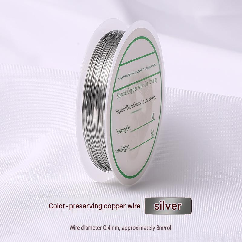 silver/wire diameter 0.4mm, about 8m /roll