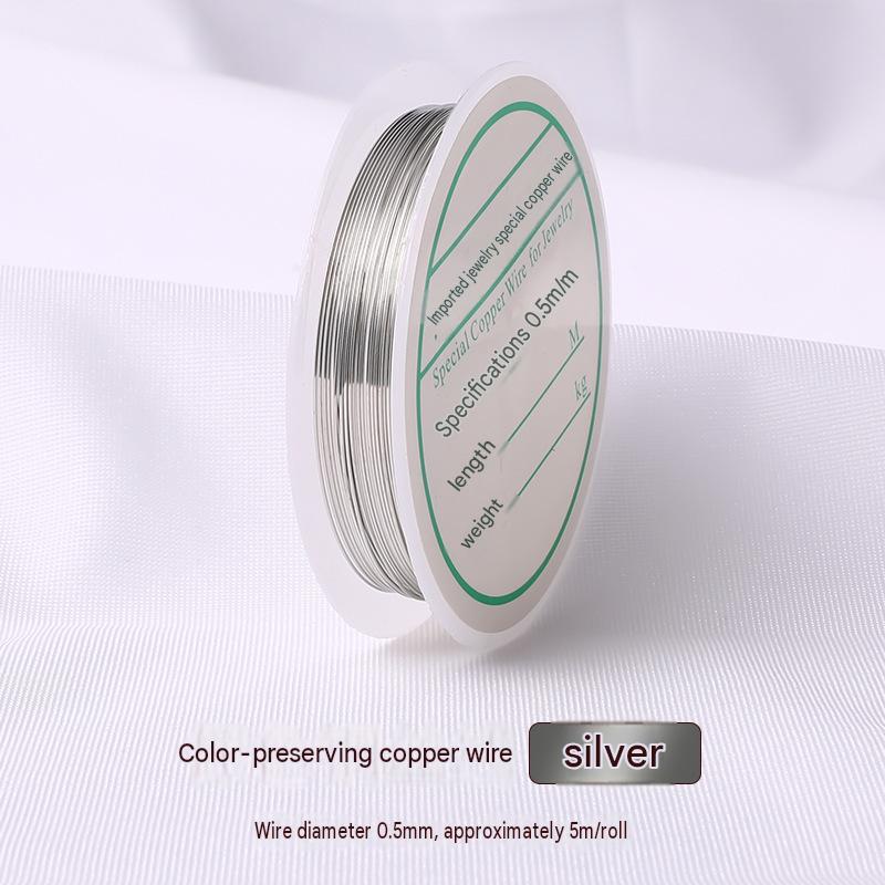silver/wire diameter 0.5mm/about 5m /roll