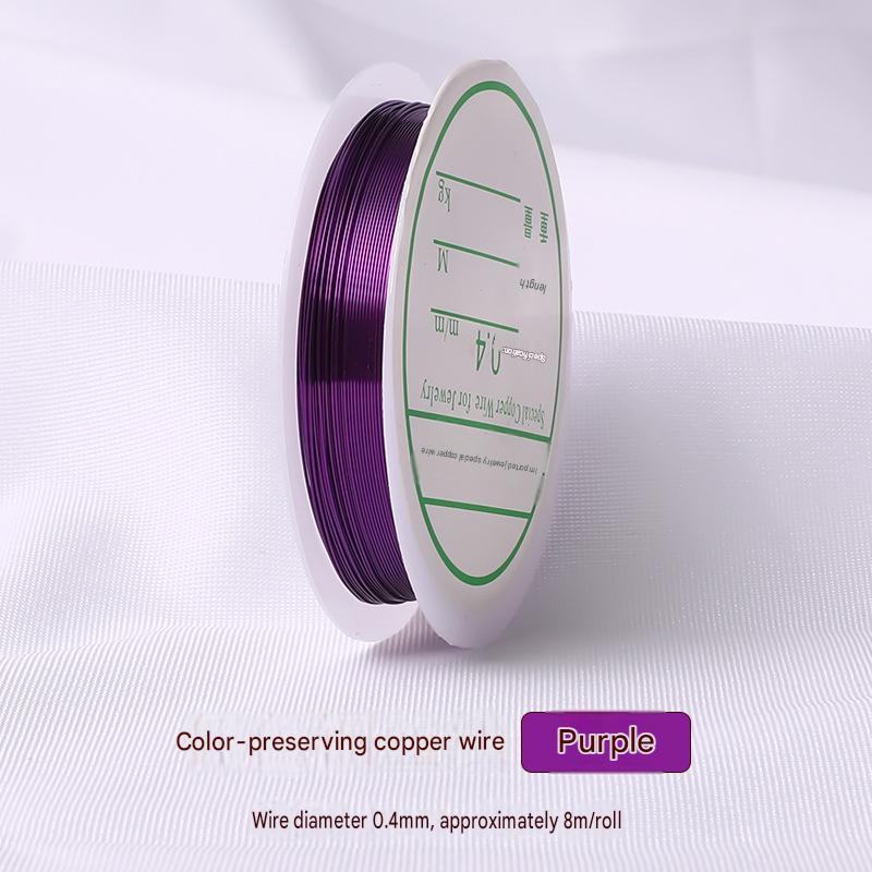 purple/wire diameter 0.4mm about 8m /roll