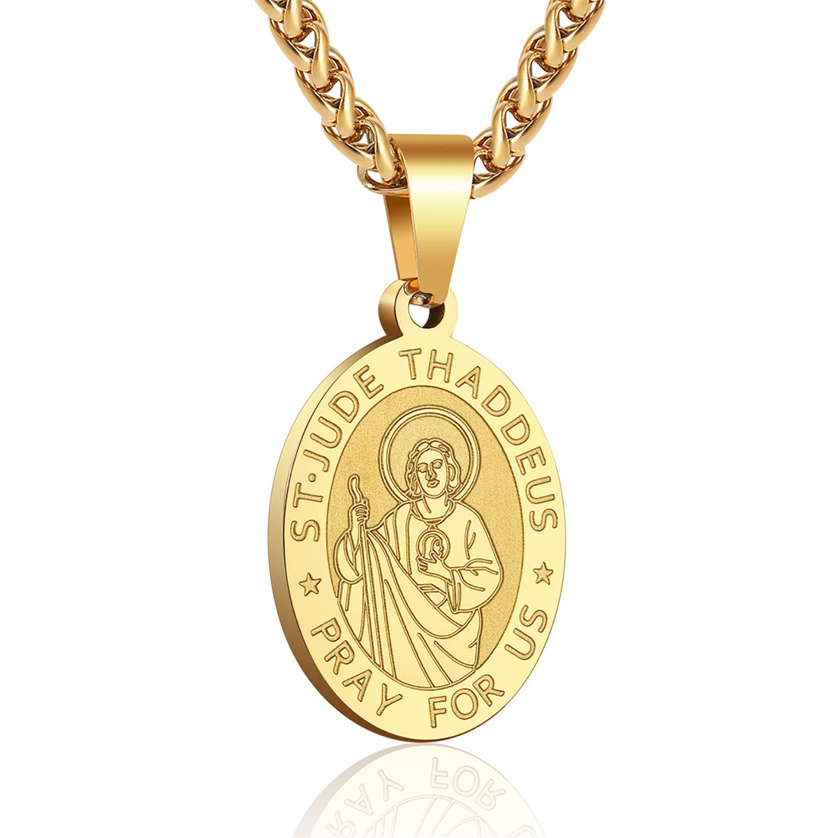 Saint jude gold necklace