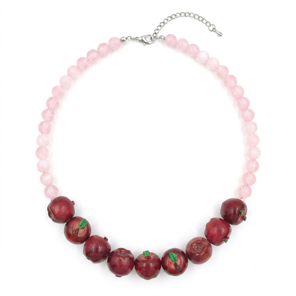 Crimson apple necklace  40cm
