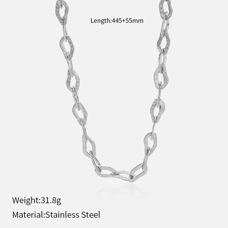 Steel color necklace
