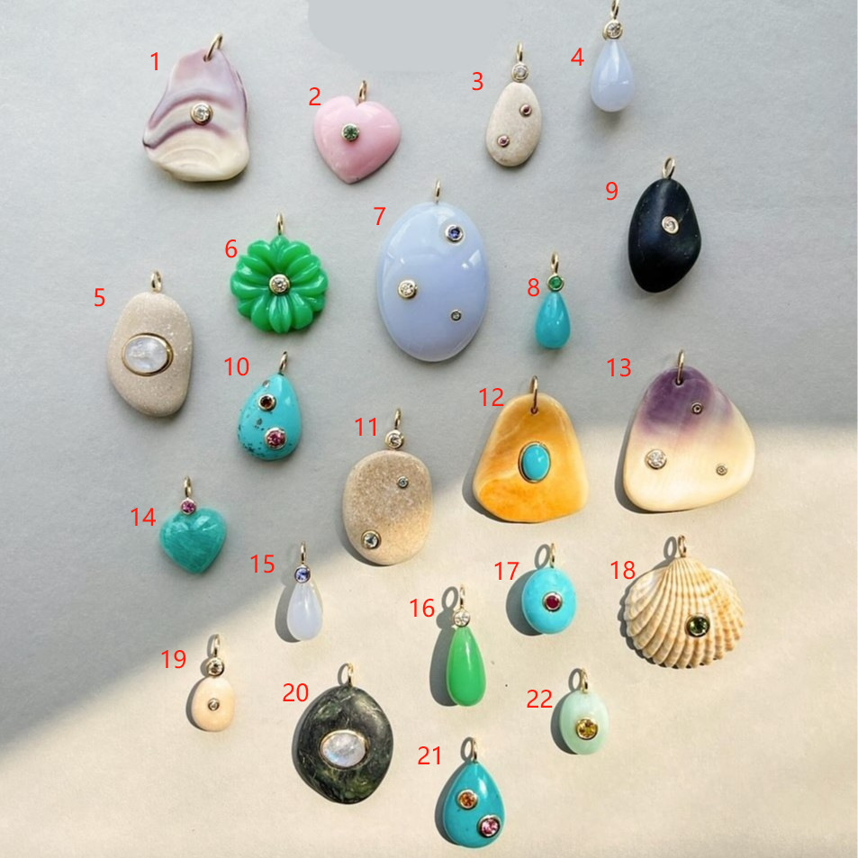 No. 1 gray deformed pendant