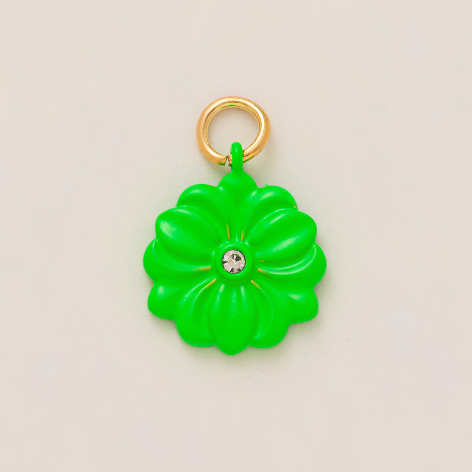No. 6 green flower pendant