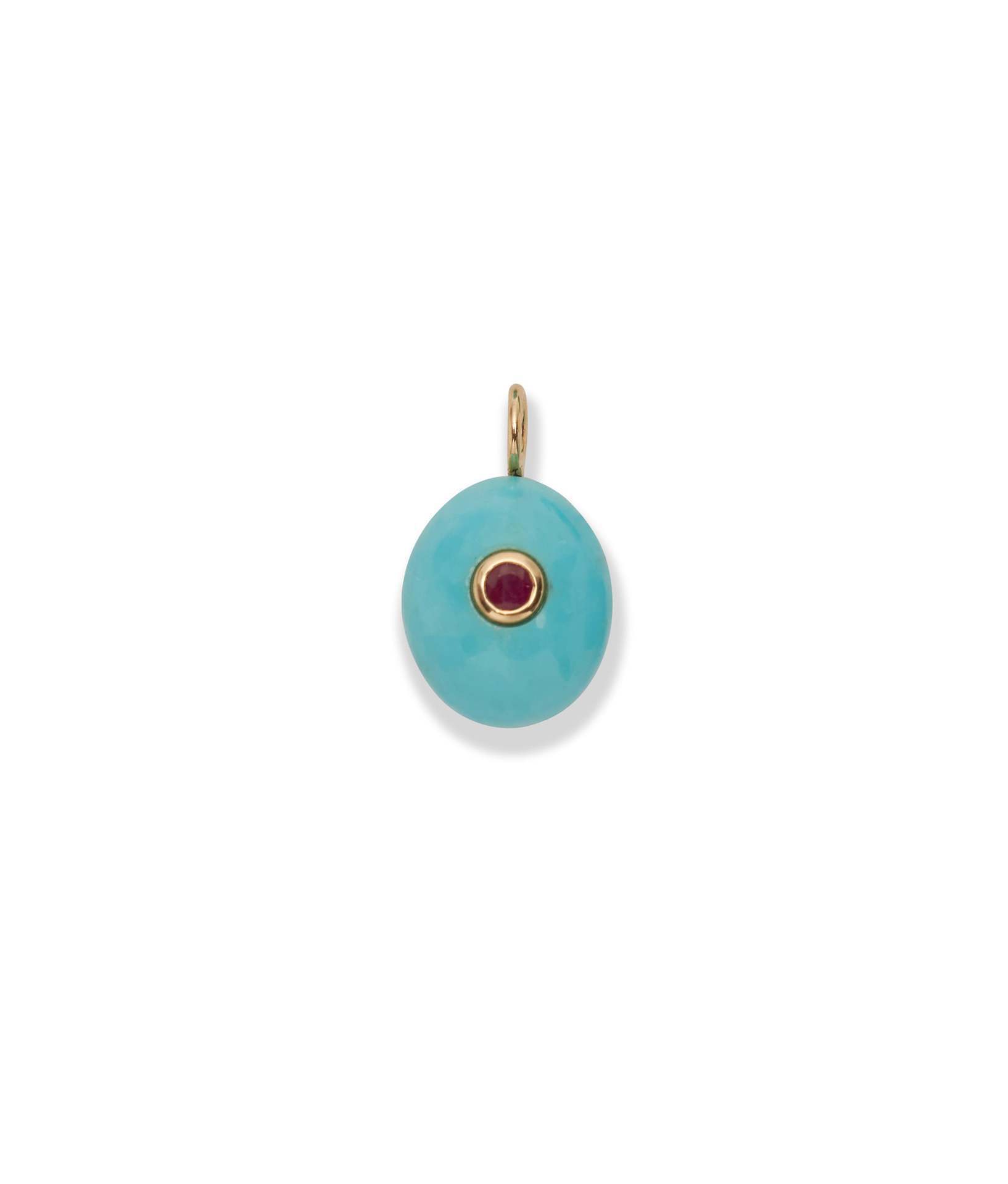 No. 17 oval blue pendant