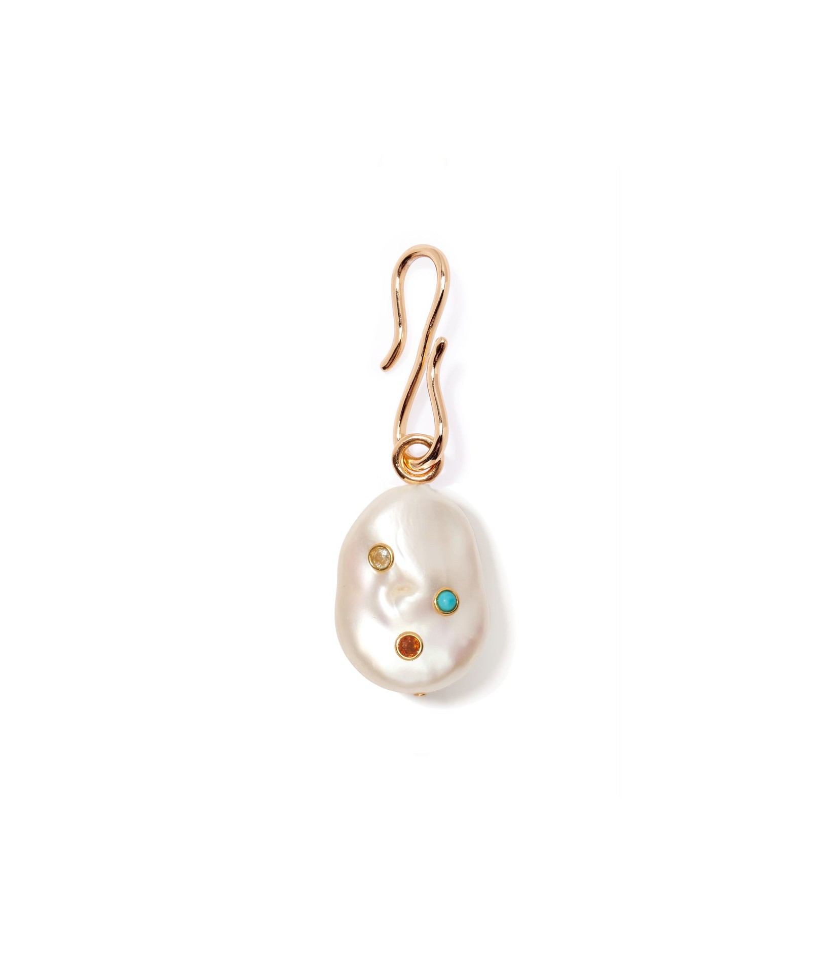Diamond pearl pendant