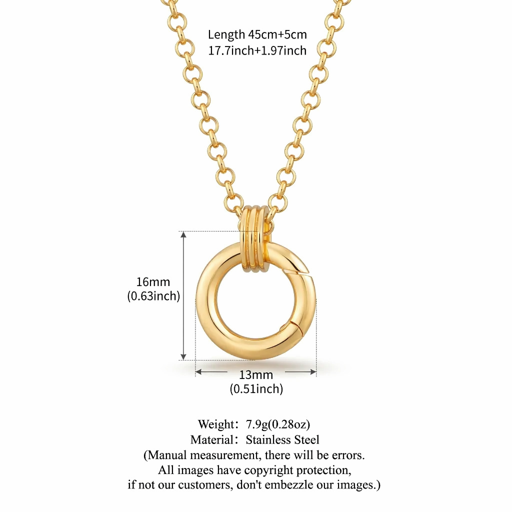 Gold spring buckle chain b (13mm)