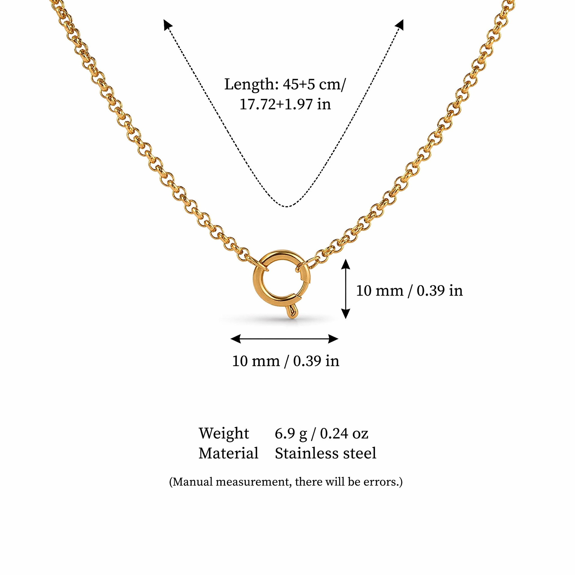 Small sailor buckle round pearl chain