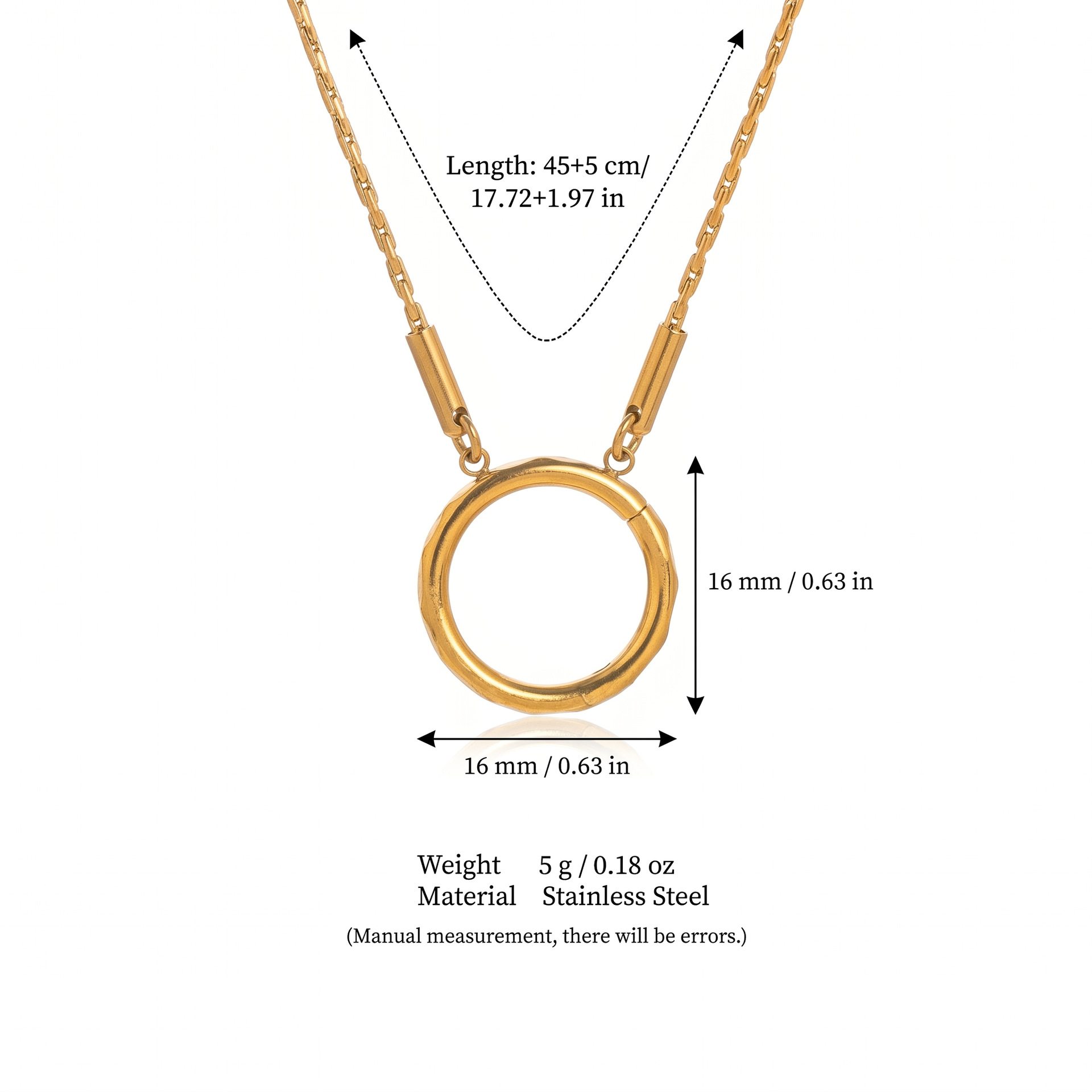 Textured snap ring chain