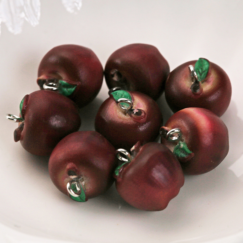 Dark red apple [nail 4x8mm]